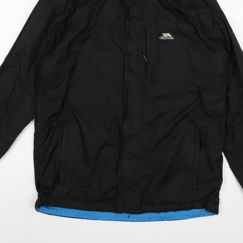 Trespass Men’s Black XS Harry Waterproof Hooded Rain Jacket