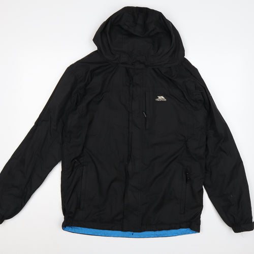 Trespass Men’s Black XS Harry Waterproof Hooded Rain Jacket