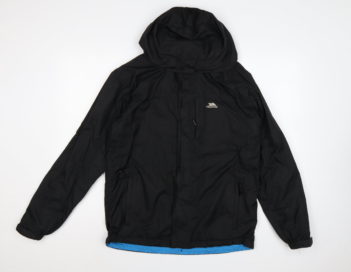 Trespass Men’s Black XS Harry Waterproof Hooded Rain Jacket