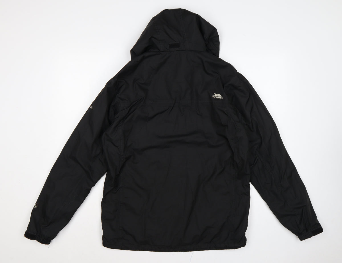 Trespass Men’s Black XS Harry Waterproof Hooded Rain Jacket