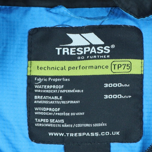 Trespass Men’s Black XS Harry Waterproof Hooded Rain Jacket