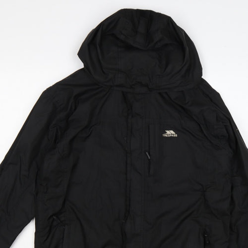 Trespass Men’s Black XS Harry Waterproof Hooded Rain Jacket