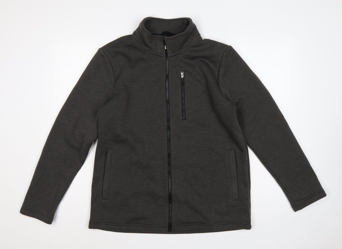 Cotton Traders Men’s Black M Full Zip Softshell Jacket Pockets