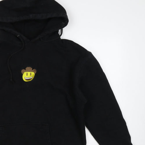 Antonio Garcia Men's Black XL Cowboy Smiley Embroidered Pullover Hoodie