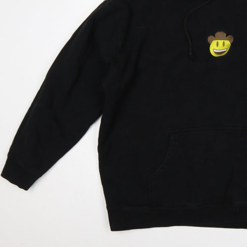 Antonio Garcia Men's Black XL Cowboy Smiley Embroidered Pullover Hoodie