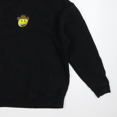 Antonio Garcia Men's Black XL Cowboy Smiley Embroidered Pullover Hoodie