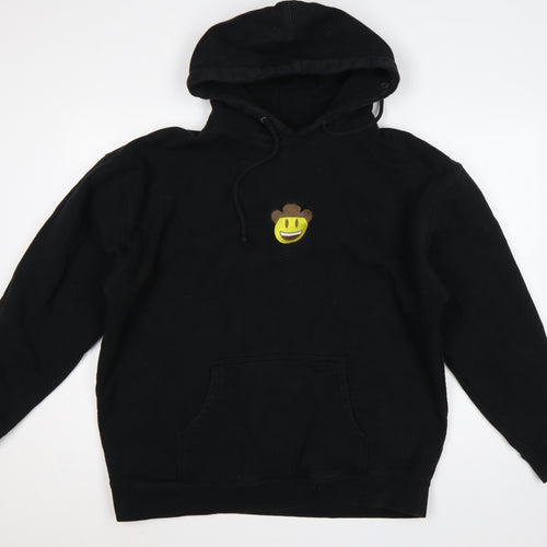 Antonio Garcia Men's Black XL Cowboy Smiley Embroidered Pullover Hoodie