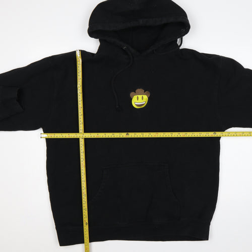 Antonio Garcia Men's Black XL Cowboy Smiley Embroidered Pullover Hoodie