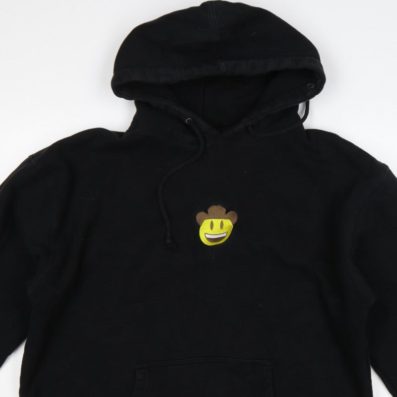 Antonio Garcia Men's Black XL Cowboy Smiley Embroidered Pullover Hoodie