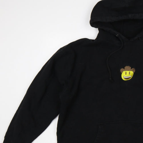 Antonio Garcia Men's Black XL Cowboy Smiley Embroidered Pullover Hoodie