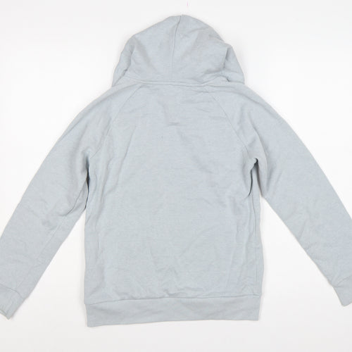 Under Armour Boys Grey Medium Pullover Hoodie Logo Pocket Sports