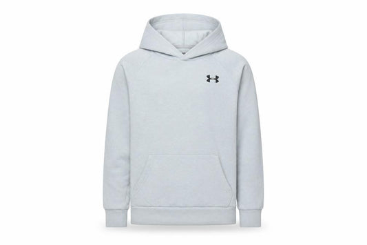 Under Armour Boys Grey Medium Pullover Hoodie Logo Pocket Sports