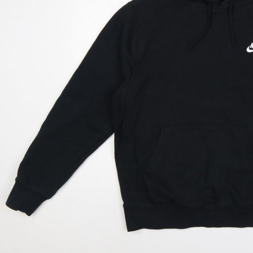 Nike Men’s Black M Pullover Hoodie Logo Fleece Sports