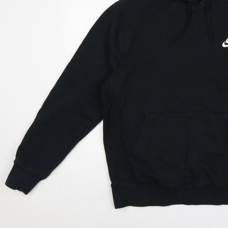 Nike Men’s Black M Pullover Hoodie Logo Fleece Sports