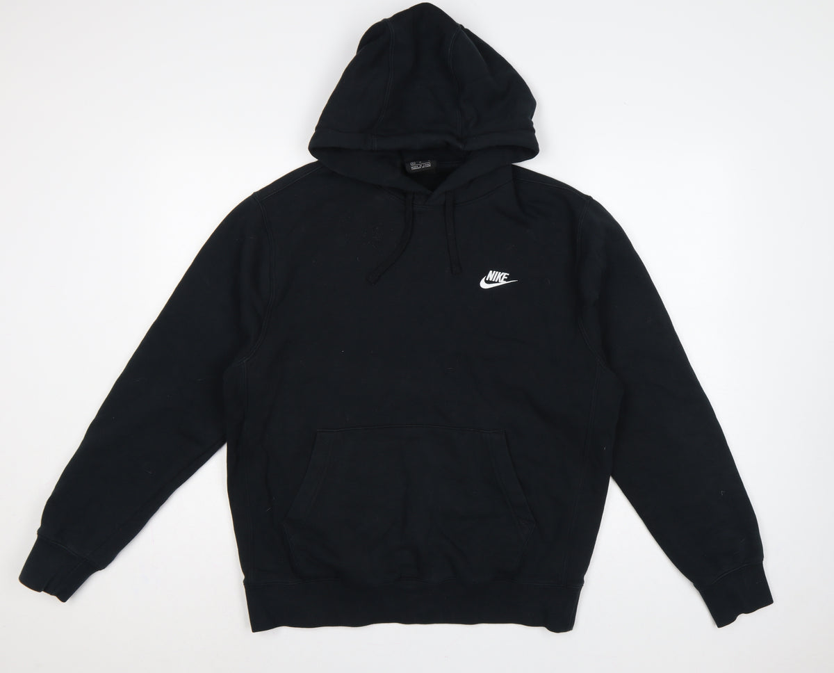 Nike Men’s Black M Pullover Hoodie Logo Fleece Sports