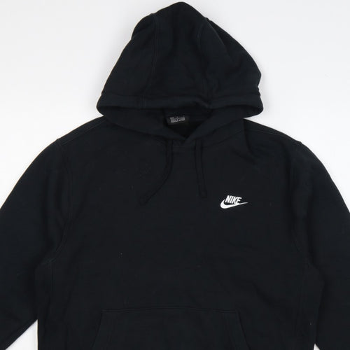 Nike Men’s Black M Pullover Hoodie Logo Fleece Sports