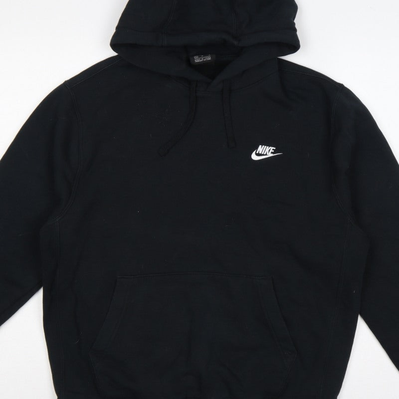 Nike Men’s Black M Pullover Hoodie Logo Fleece Sports