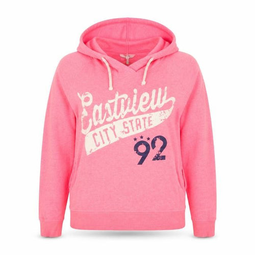 Clockhouse Women Pink XL Pullover Hoodie Graphic Print Pockets
