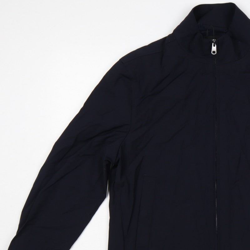Autograph Men Navy M Wool Blend Full Zip Basic Jacket