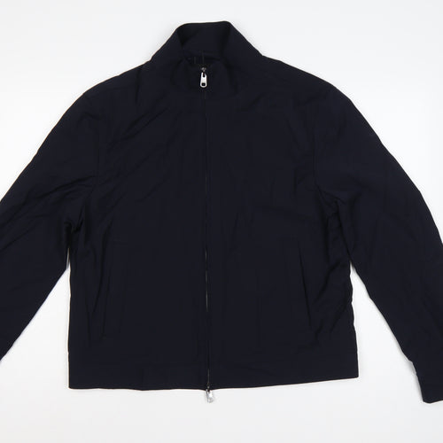 Autograph Men Navy M Wool Blend Full Zip Basic Jacket