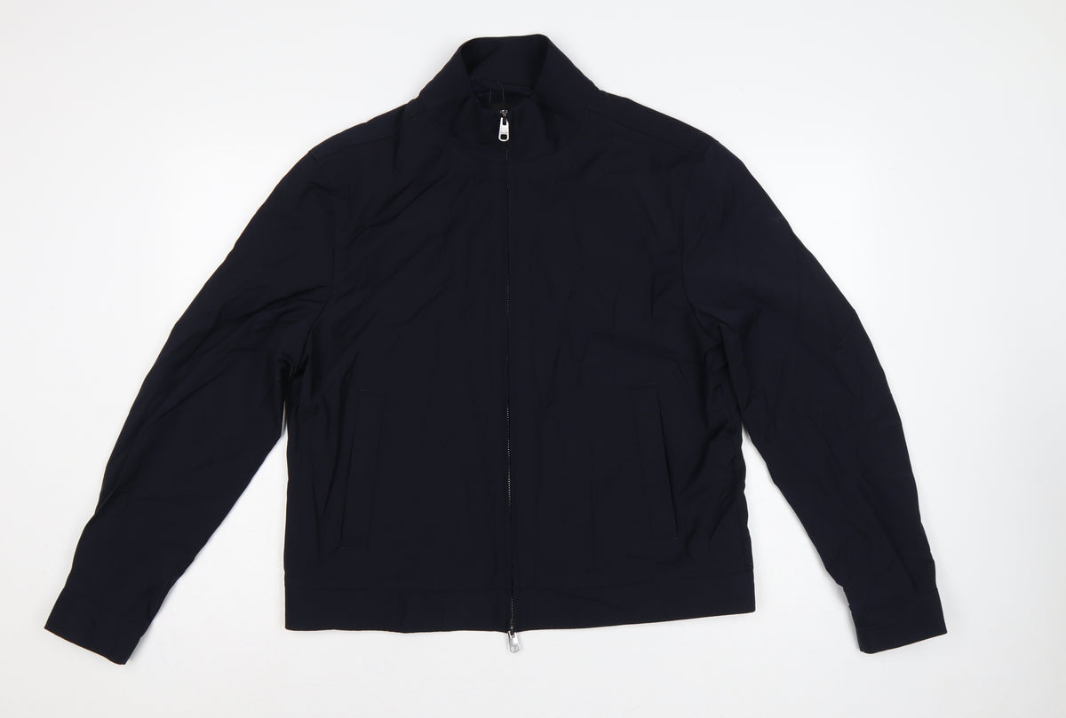 Autograph Men Navy M Wool Blend Full Zip Basic Jacket