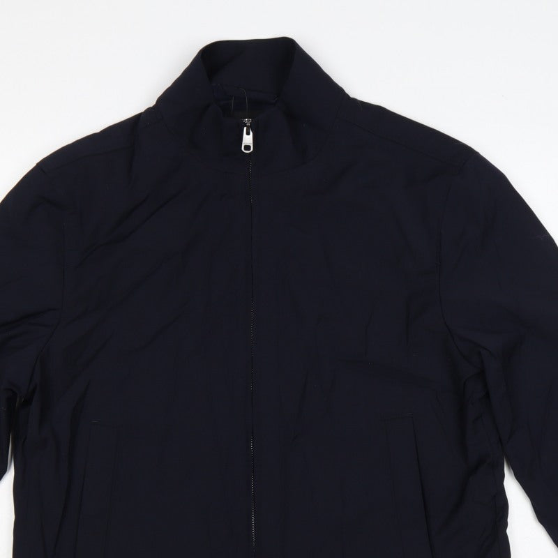 Autograph Men Navy M Wool Blend Full Zip Basic Jacket