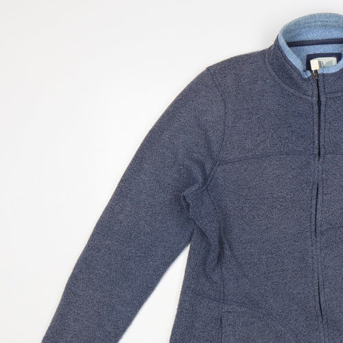 Weird Fish Women’s Blue UK 14 Fleece Full Zip Basic Jacket Pockets