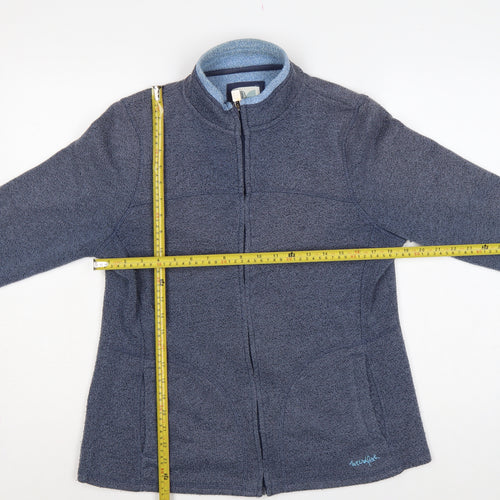 Weird Fish Women’s Blue UK 14 Fleece Full Zip Basic Jacket Pockets