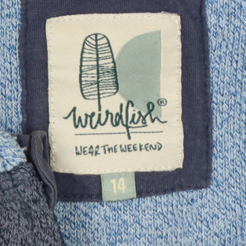 Weird Fish Women’s Blue UK 14 Fleece Full Zip Basic Jacket Pockets