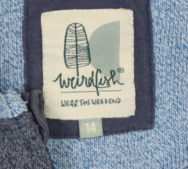 Weird Fish Women’s Blue UK 14 Fleece Full Zip Basic Jacket Pockets
