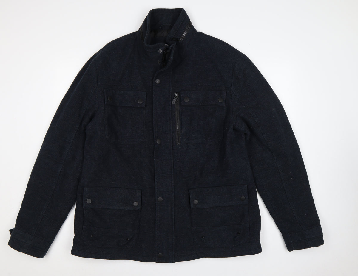 Next Signature Men’s Navy XL Italian Moleskin Military Jacket