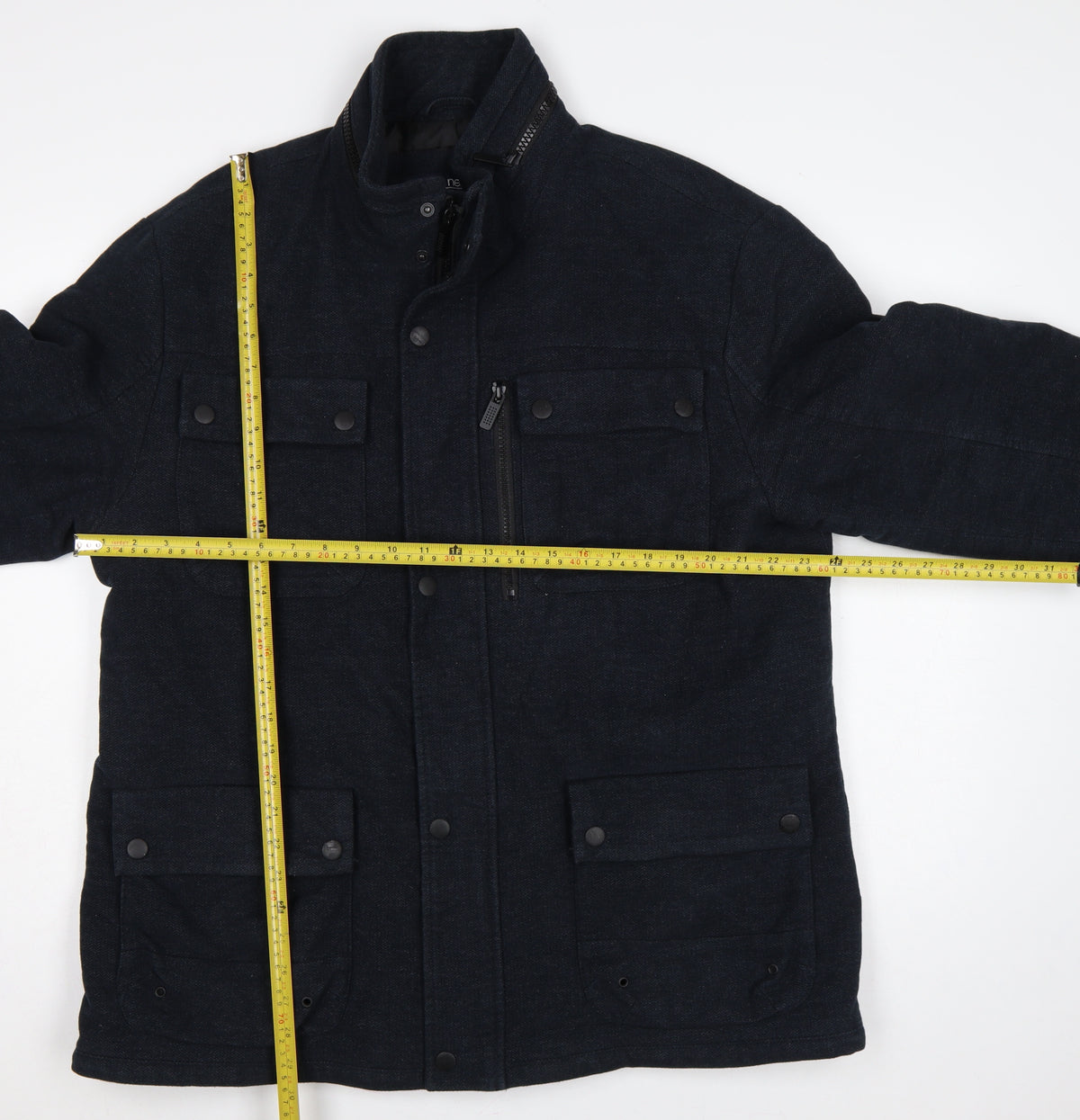 Next Signature Men’s Navy XL Italian Moleskin Military Jacket