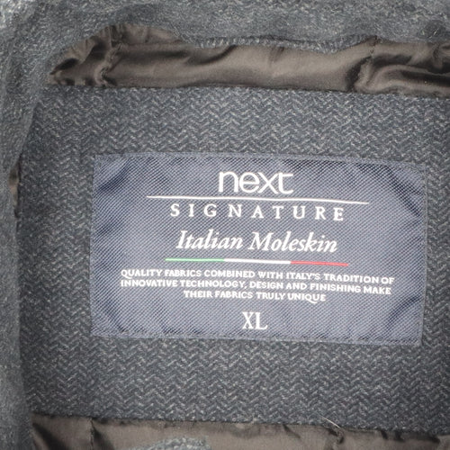 Next Signature Men’s Navy XL Italian Moleskin Military Jacket