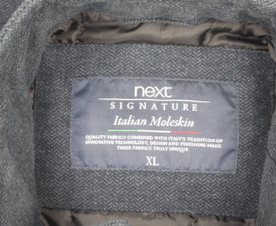 Next Signature Men’s Navy XL Italian Moleskin Military Jacket