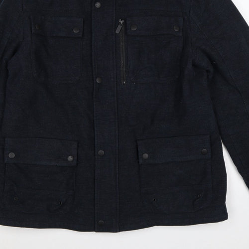 Next Signature Men’s Navy XL Italian Moleskin Military Jacket