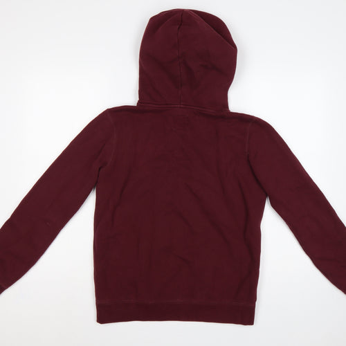 Jack Wills Women’s Red Embroidered Logo Pullover Hoodie UK 10