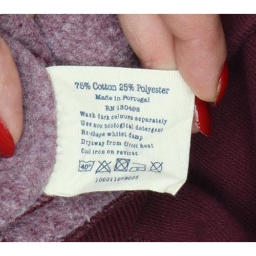 Jack Wills Women’s Red Embroidered Logo Pullover Hoodie UK 10