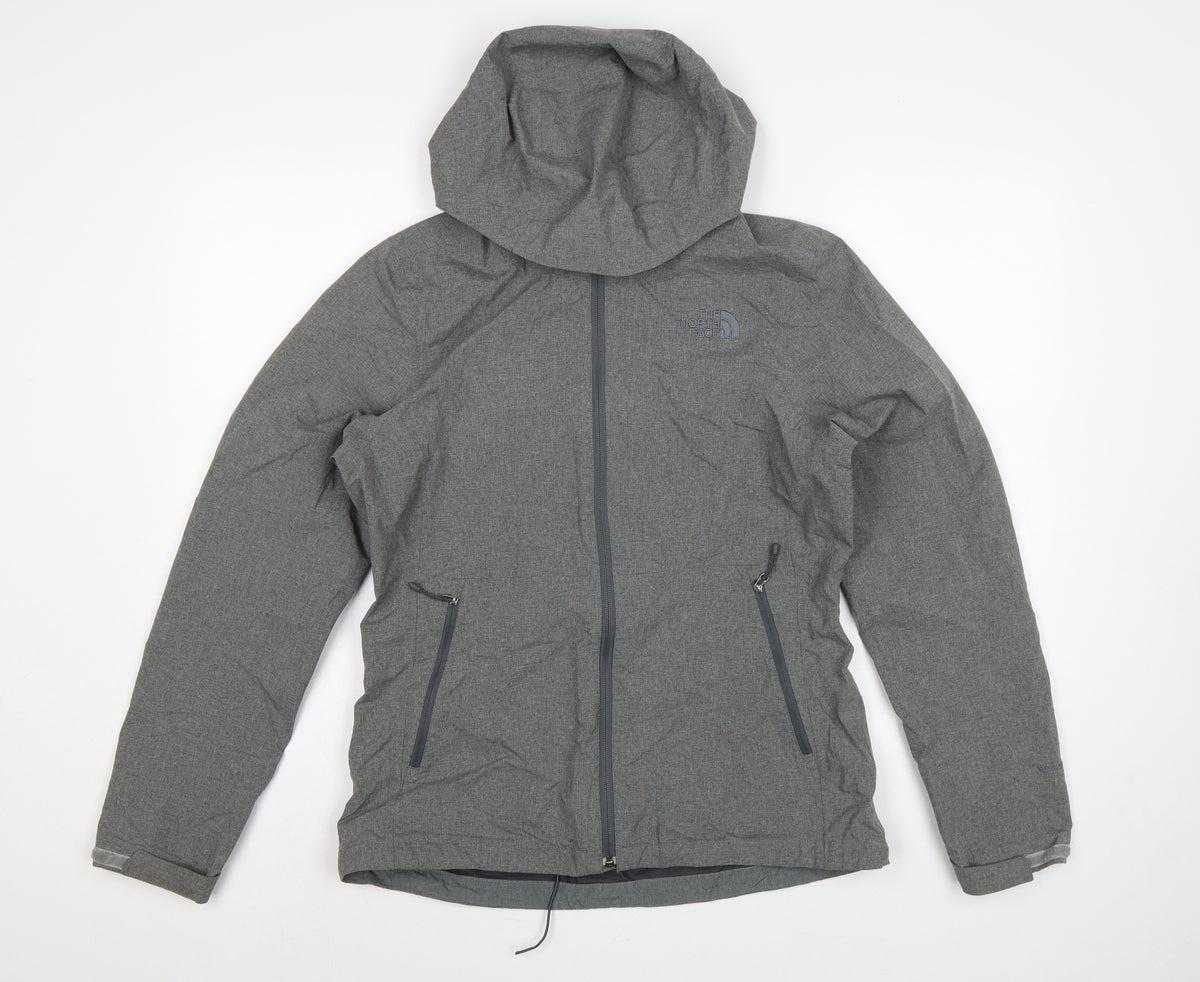 The North Face Women's Grey M Hooded DryVent Rain Jacket