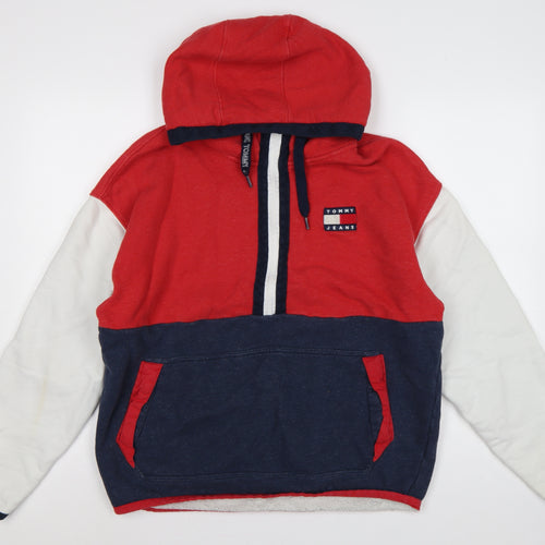 Tommy Jeans Men’s Multicoloured M Pullover 1/4 Zip Logo Hoodie