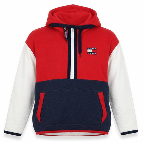 Tommy Jeans Men’s Multicoloured M Pullover 1/4 Zip Logo Hoodie