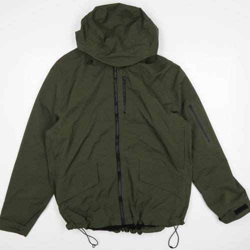 TU Men’s Green Large Hooded Insulated Full Zip Jacket