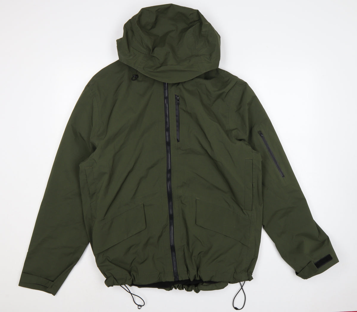 TU Men’s Green Large Hooded Insulated Full Zip Jacket