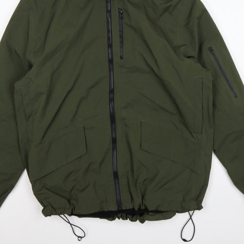 TU Men’s Green Large Hooded Insulated Full Zip Jacket