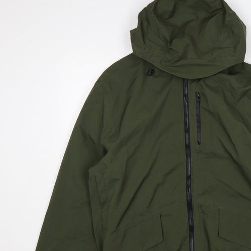 TU Men’s Green Large Hooded Insulated Full Zip Jacket