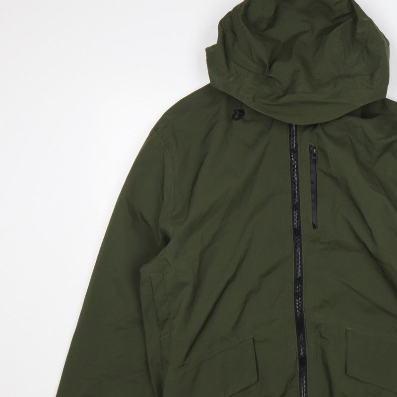 TU Men’s Green Large Hooded Insulated Full Zip Jacket