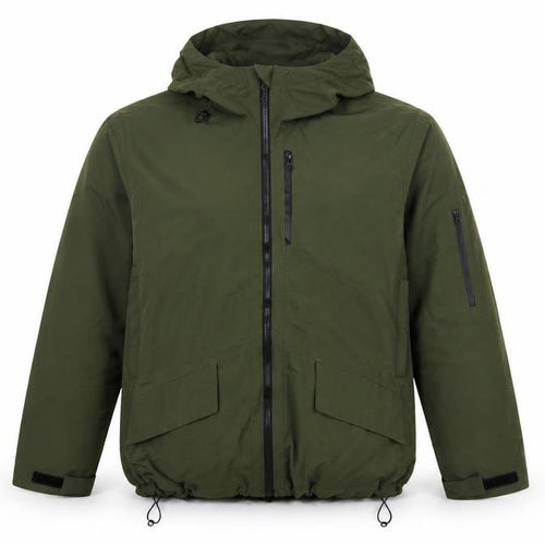 TU Men’s Green Large Hooded Insulated Full Zip Jacket