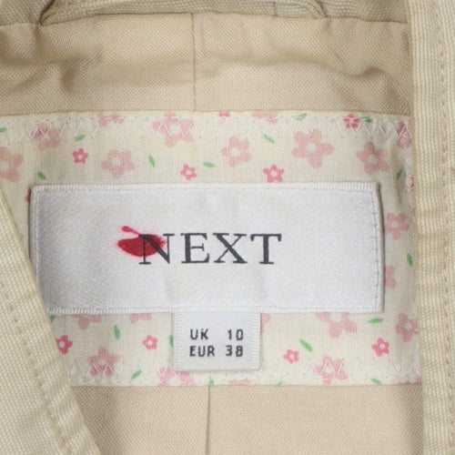 Next Women’s Beige UK 10 Cotton Belted Utility Jacket