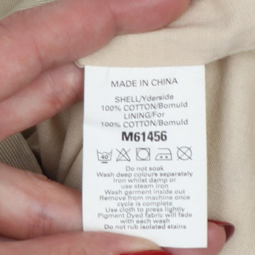 Next Women’s Beige UK 10 Cotton Belted Utility Jacket
