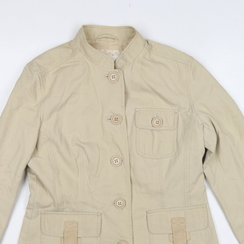 Next Women’s Beige UK 10 Cotton Belted Utility Jacket