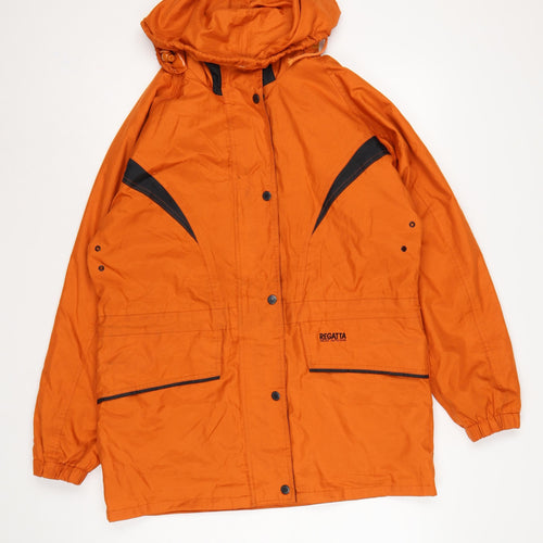 Regatta Women’s Orange S Hooded Waterproof Rain Jacket Outdoor
